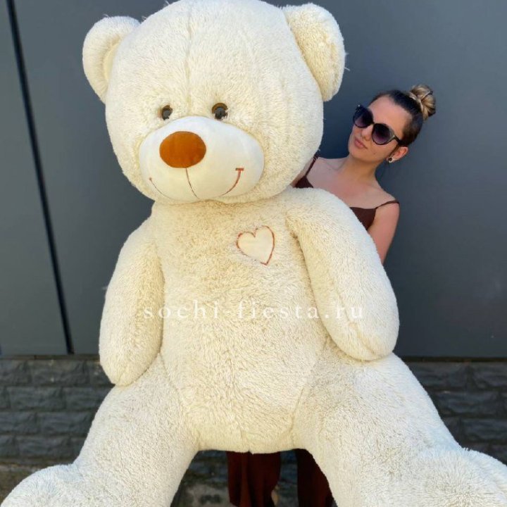 Белый плюшевый мишка большой в Екатеринбурге