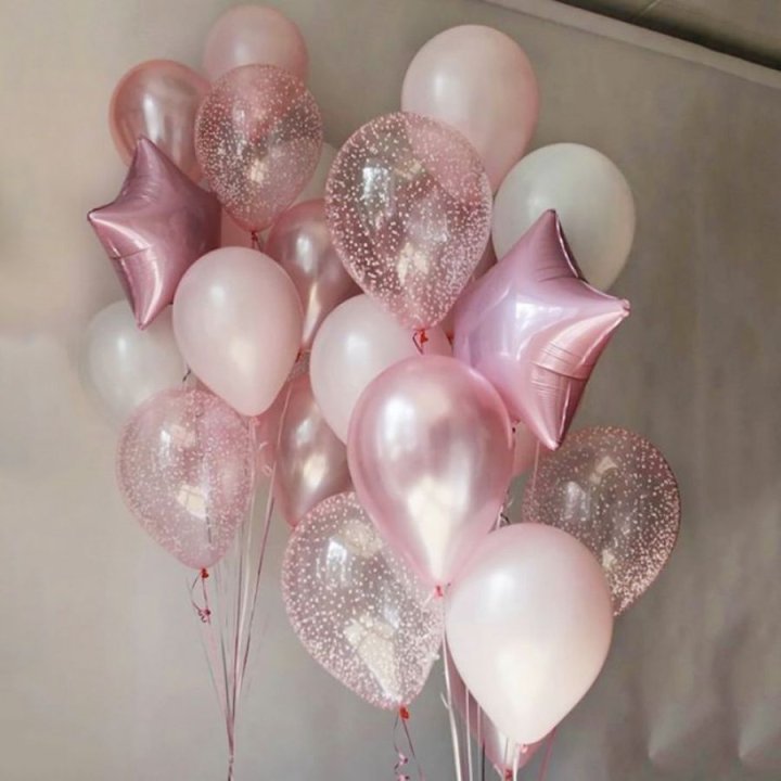 Фонтаны шаров "Розовый" в Екатеринбурге