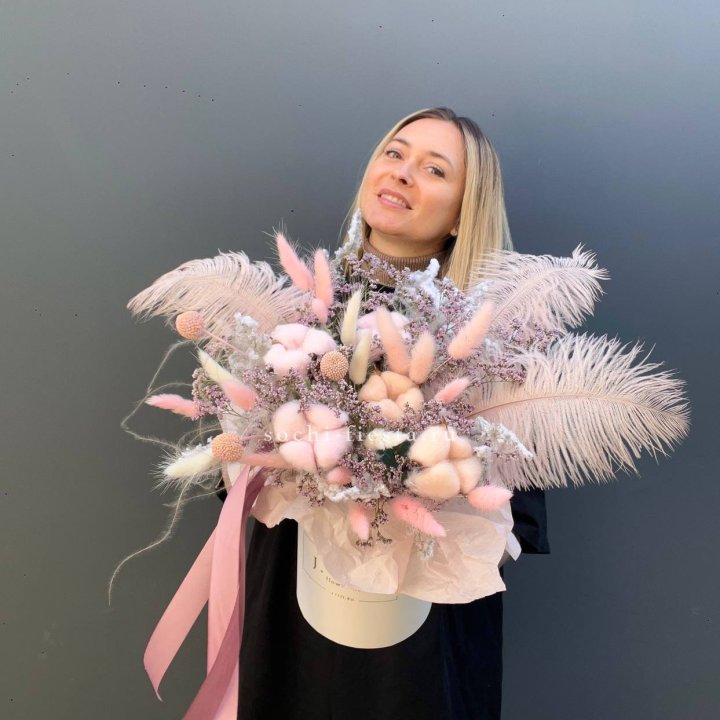 Авторский бокс с сухоцветами в Екатеринбурге