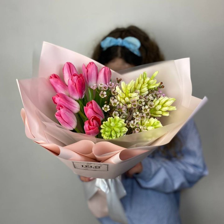  Дуо тюльпаны и гиацинты в Екатеринбурге