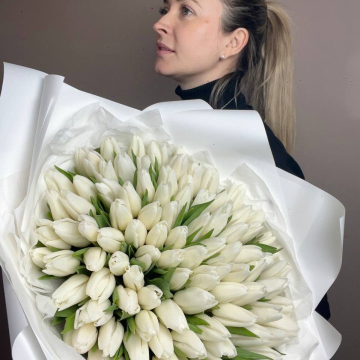 101 белый тюльпан №2 в Екатеринбурге