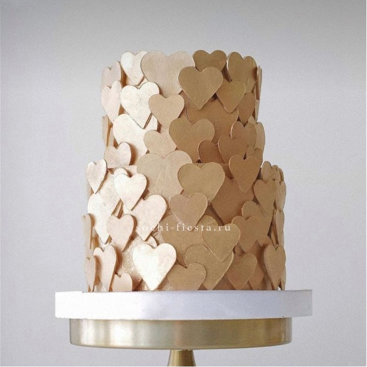 Торт "Hearts" gold в Екатеринбурге