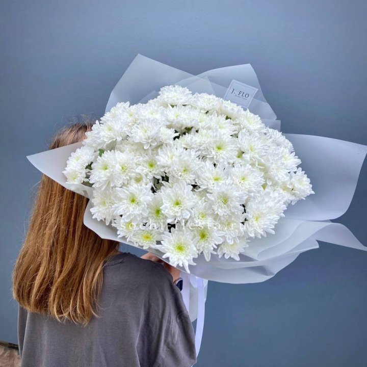 Букет хризантем "Белая снежинка" в Екатеринбурге