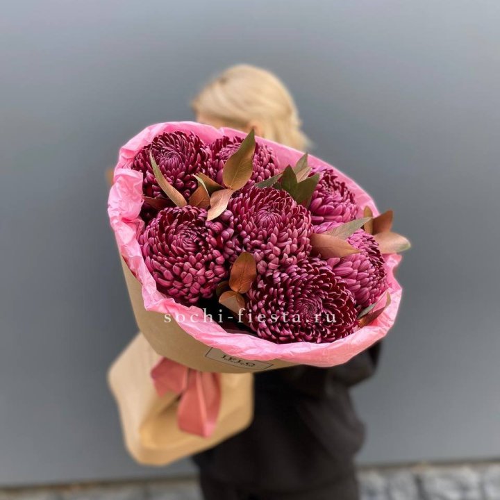 7 Хризантем Бигуди в золоте в Екатеринбурге