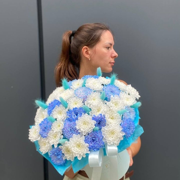  Коробочка  хризантем и лагуруса в Екатеринбурге