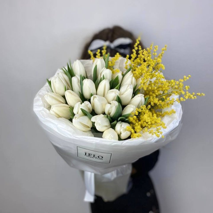 Дуо тюльпан и мимоза в Екатеринбурге