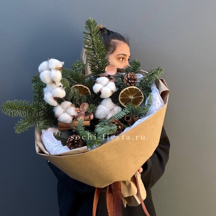 Зимний букет с нобилисом в Екатеринбурге