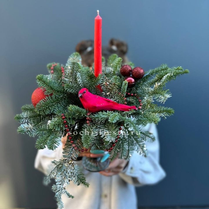 Новогодняя композиция в бокале в Екатеринбурге