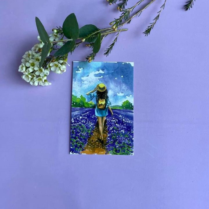 Открытка к букету "Цветочная дорога" в Екатеринбурге