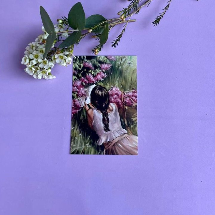 Открытка к букету "Среди пионов" в Екатеринбурге