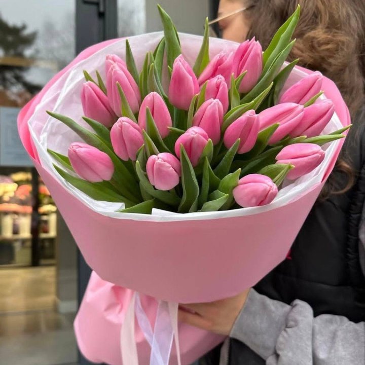  19 розовых тюльпанов в Екатеринбурге