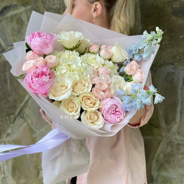 Букет с пионами "Богема" в Екатеринбурге