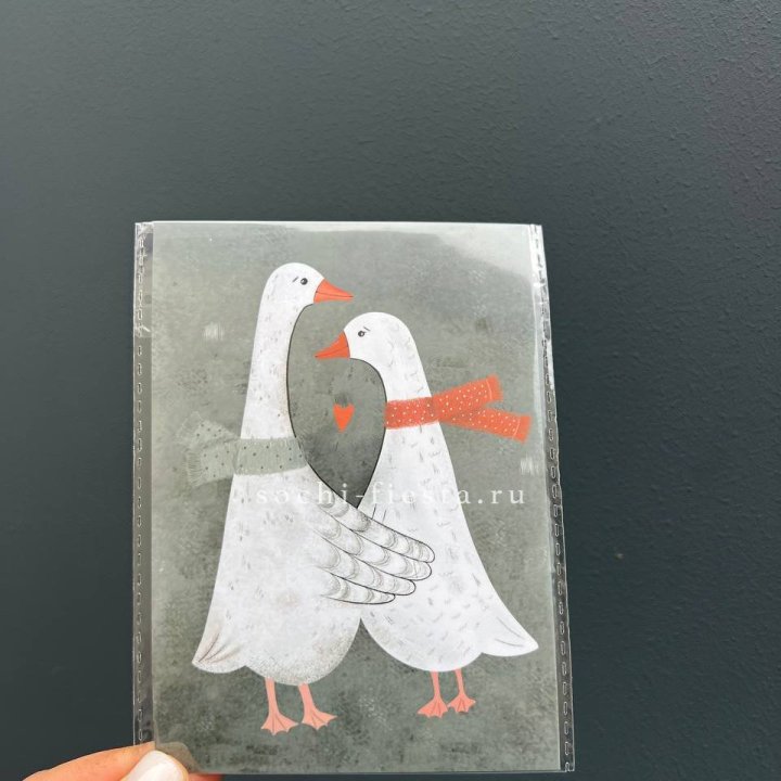 Открытка к букету "Гуси” в Екатеринбурге