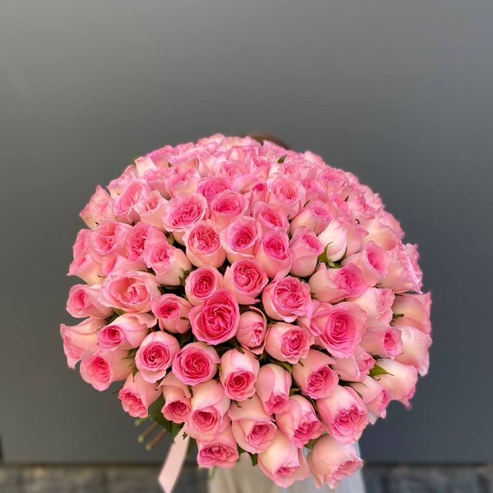 101 розовая роза в Екатеринбурге