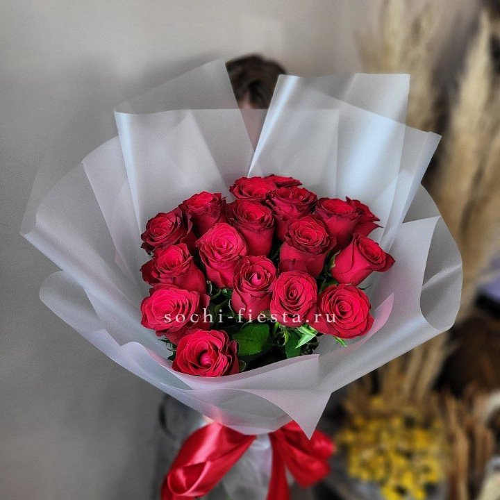 17 красных роз "Нет времени ждать" в Екатеринбурге