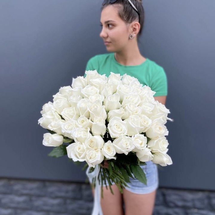 51 белая роза в Екатеринбурге
