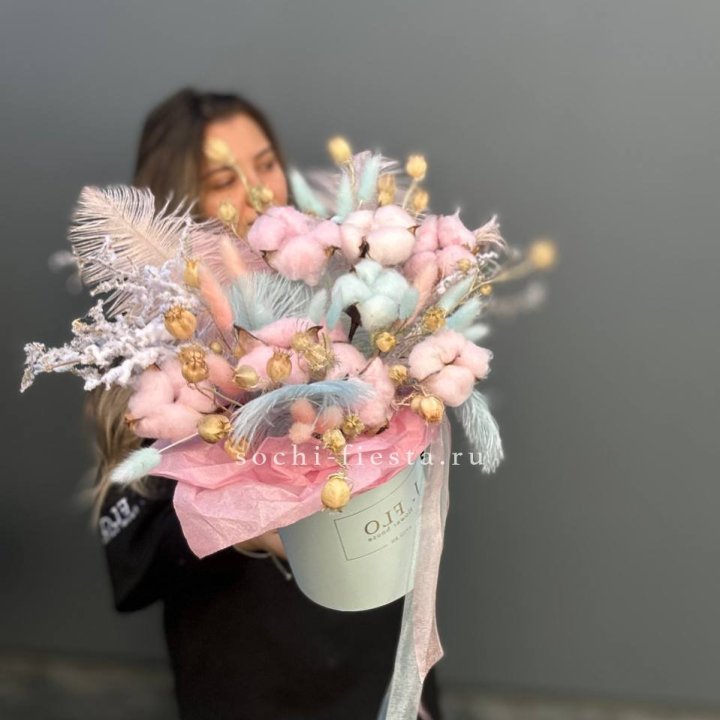 Авторский бокс с сухоцветами №2 в Екатеринбурге