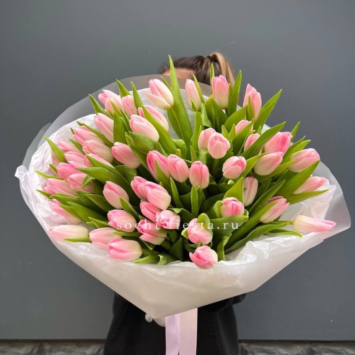 Букет тюльпанов нежно-розовых в Екатеринбурге