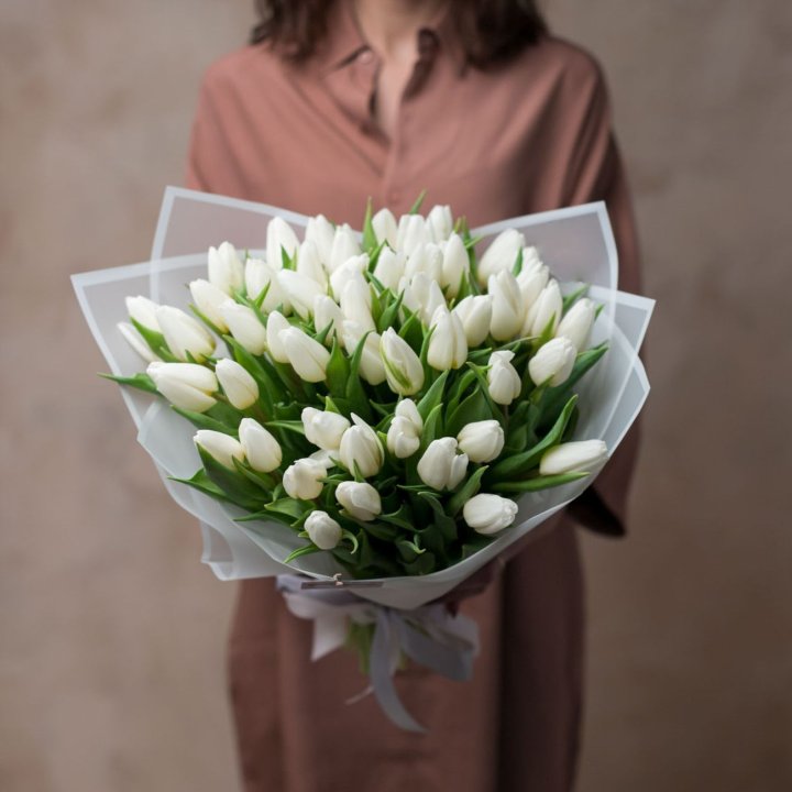 51 белый тюльпан в Екатеринбурге