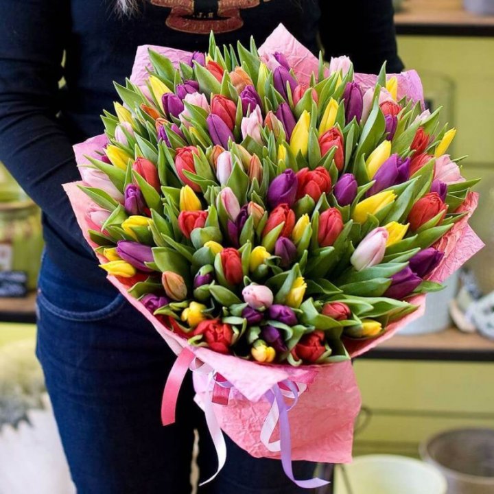 101 тюльпан "Джуси" в Екатеринбурге